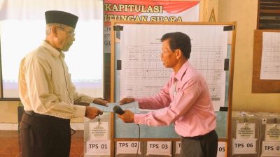 Penyerahan Berita Acara Ketua Panita ke Ketua BPD Pilkades 2015