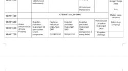 Jadwal kegiatan mahasiwa korea selatan