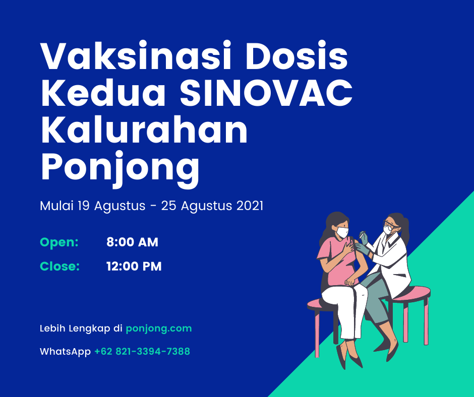 Vaksinasi Dosis Kedua SINOVAC Kalurahan Ponjong